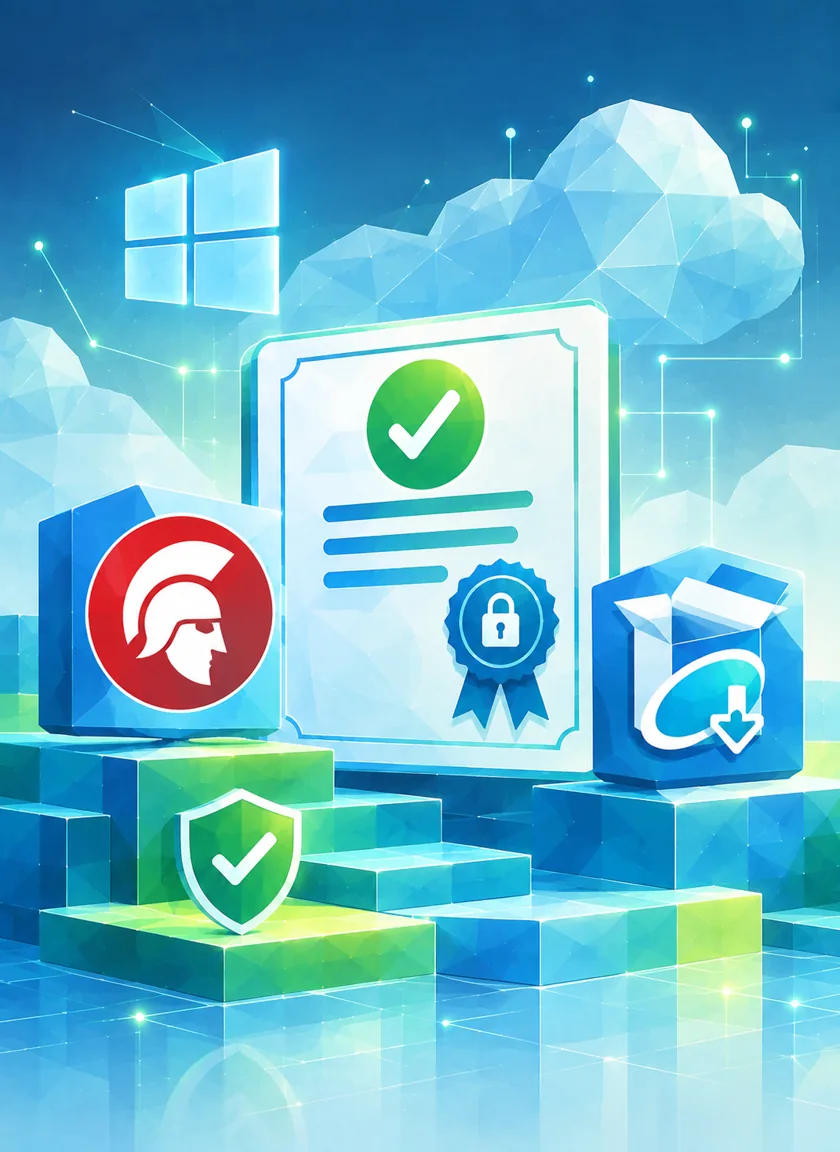 Signed certificate between a Delphi app icon and an installer package on Windows